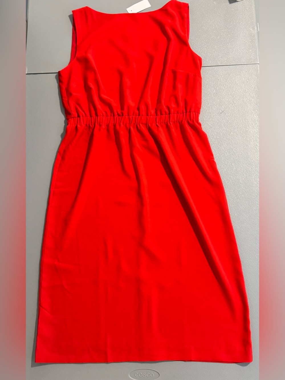 Ann Taylor NWT Classic Red Sleeveless Elastic-Waist Dress L - Picture 6 of 12